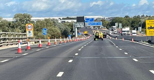 M6 northbound will be closed through morning rush hour
