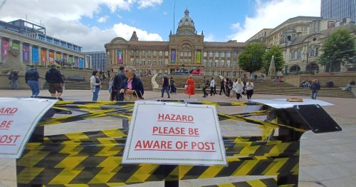 Victoria Square stand for misspelt Commonwealth plaque given a 'hazard' warning