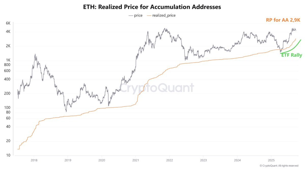 Ethereum Accumulation Addresses Pin $2.9K Realized Price – Strong Support Ahead?