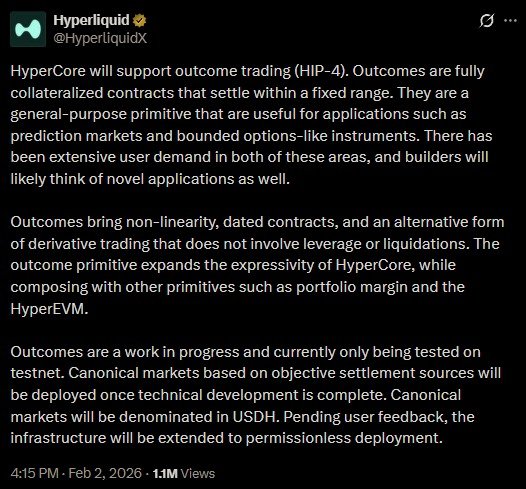 Hyperliquid Team Plans Expansion Into Prediction Markets as HYPE Pumps 20%