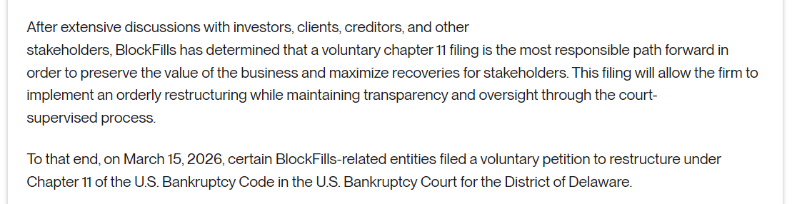 Crypto Credit Crisis Deepens As BlockFills Files For Bankruptcy