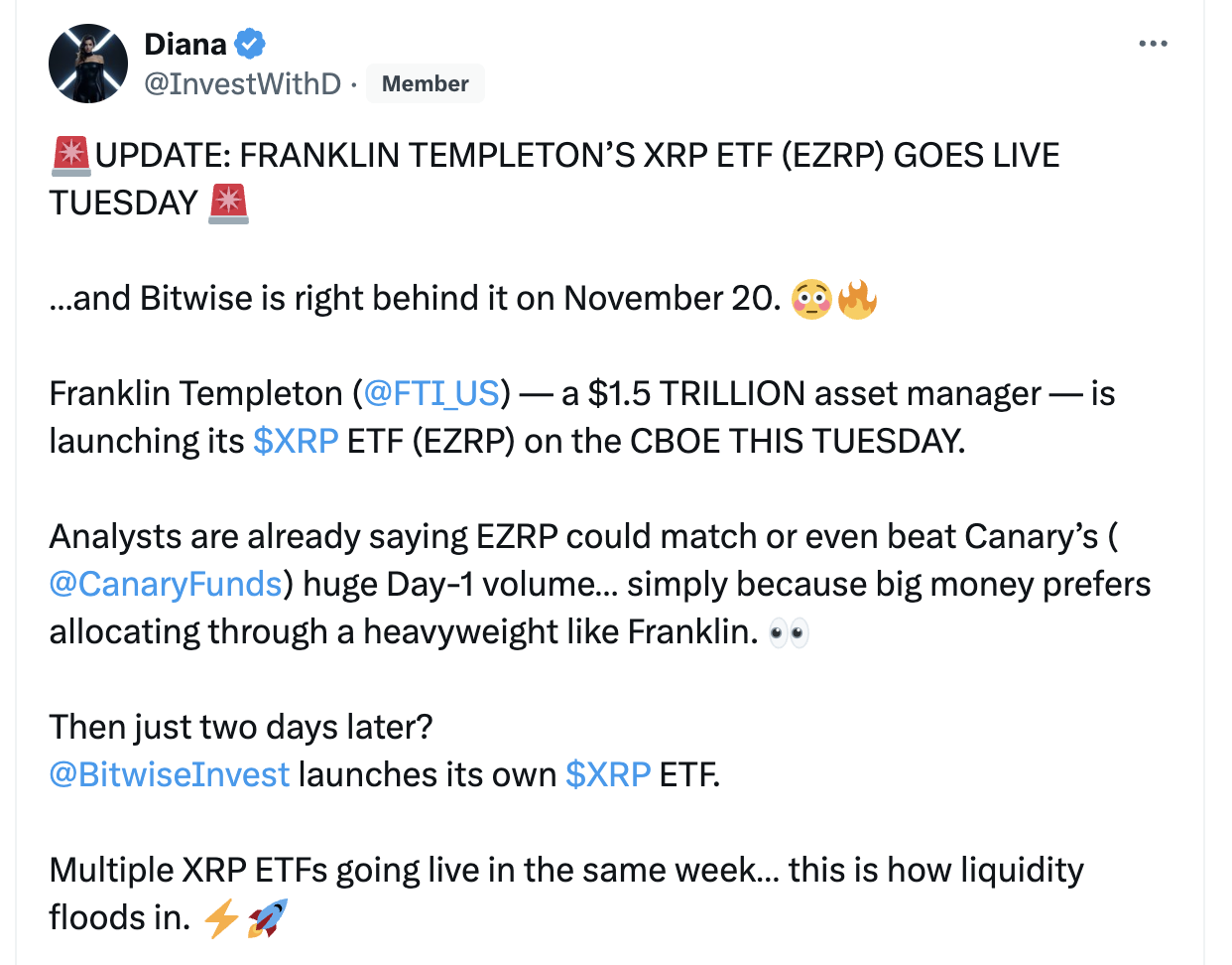 Templeton’s XRP ETF Goes Live as Bitcoin Hyper Presale Picks Up Speed