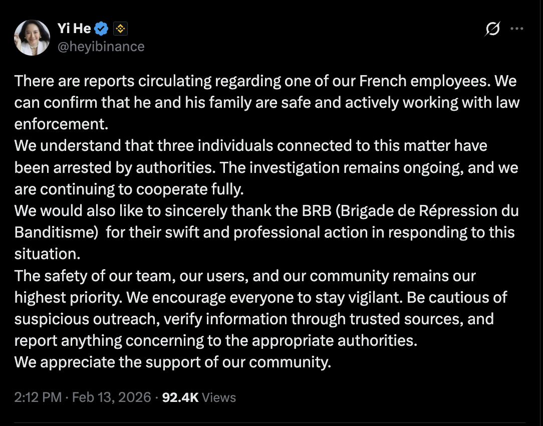 Binance Confirms 3 Arrested In France Executive’s Home Invasion — Details