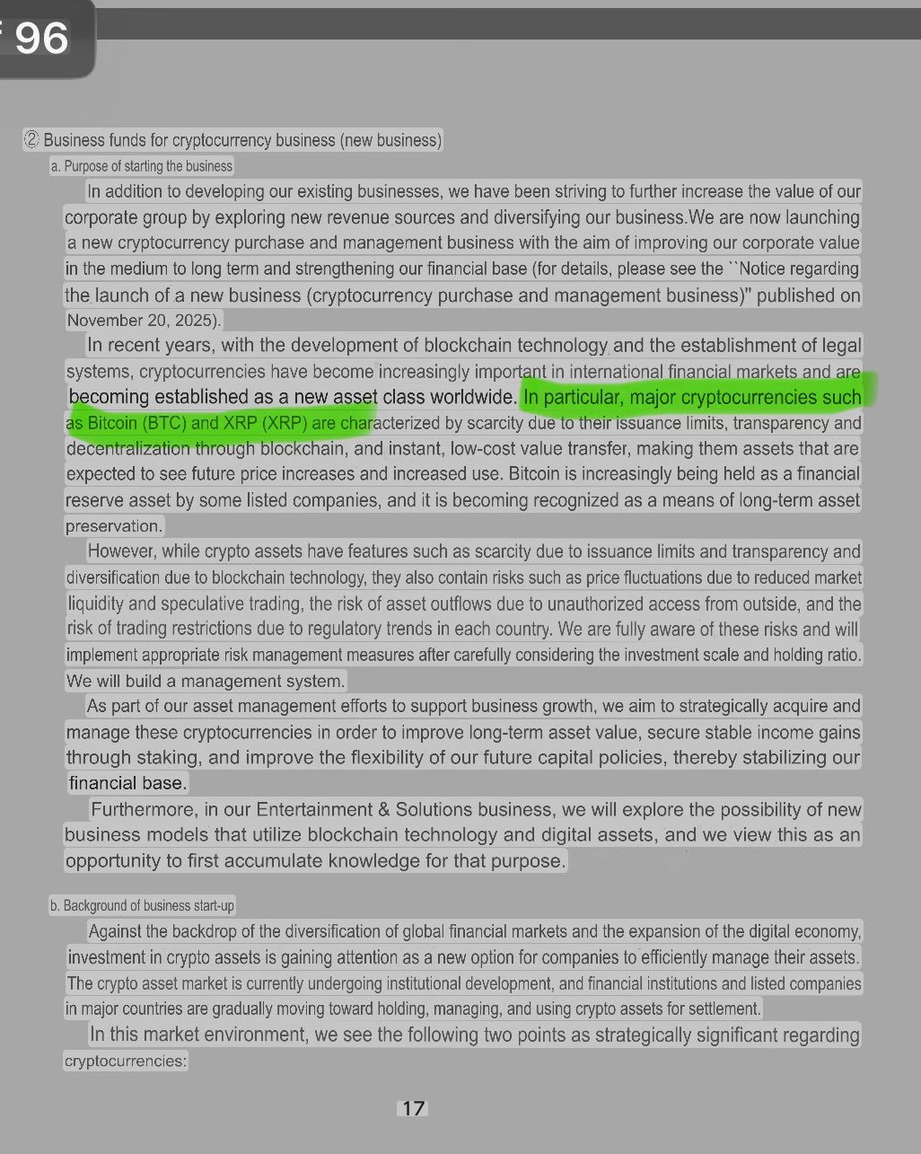 XRP Adopted As Treasury Asset by Listed Japanese Company – A First Of Its Kind