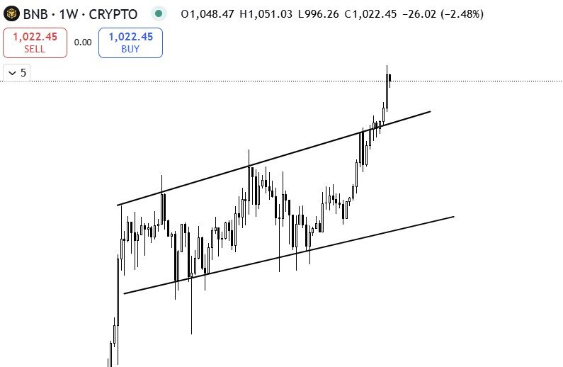 Grok Predicts BNB Price After $1,070 Rally & Best Altcoins to Buy in Potential Alt Season