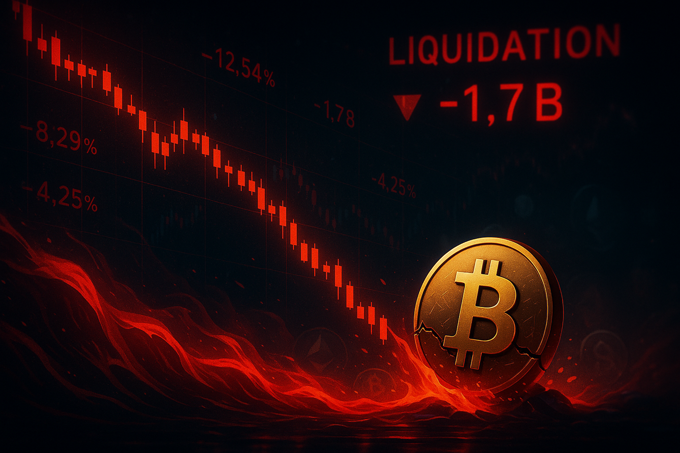 Crypto Liquidations Hit $1.7 Billion As Bitcoin Crashes Below $113,000