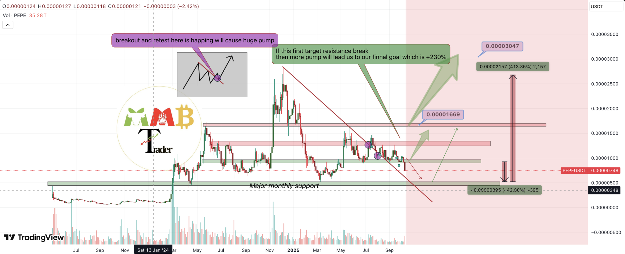 Previsioni di prezzo per PEPE: un analista dice che il mercato è pronto dopo il crollo — ecco il target