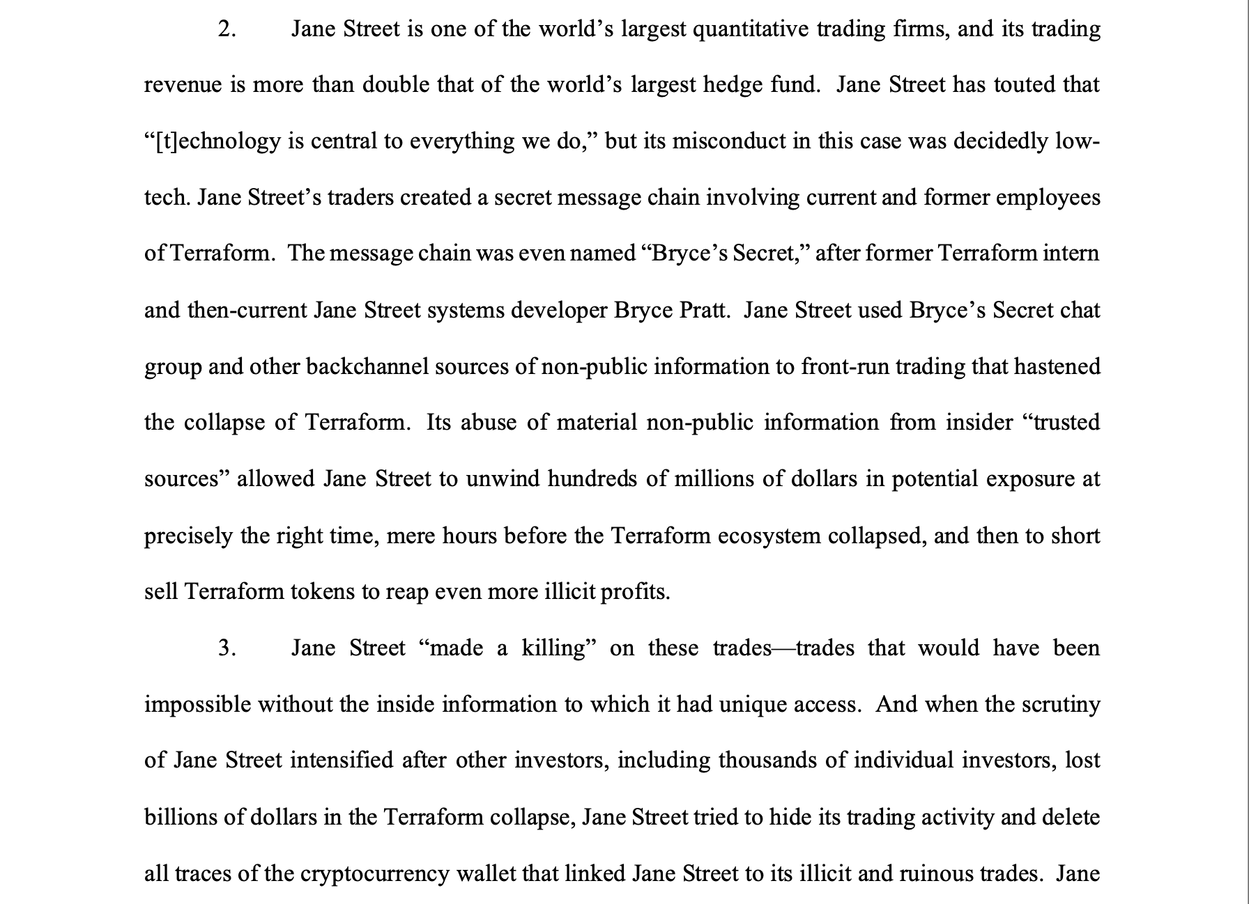 Jane Street Accused of $192M Telegram Insider Trading Scheme Ahead of Terra Collapse