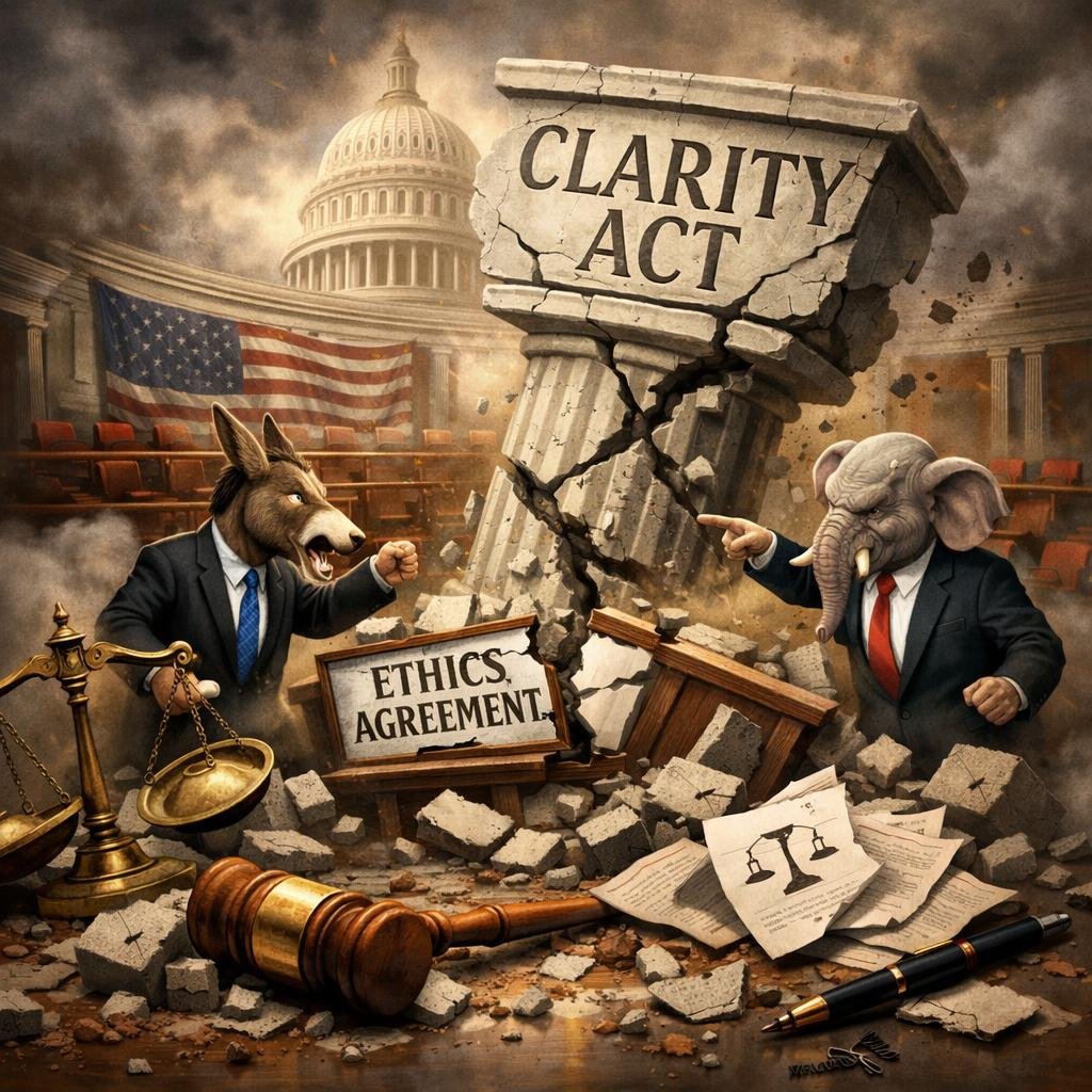 CLARITY Act Hits New Roadblock As Ethics Agreement Collapses In Senate Talks