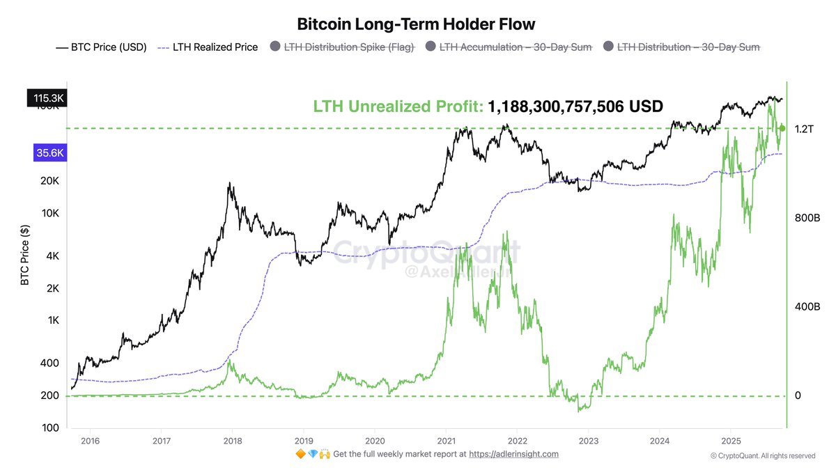Bitcoin LTH Sit On $1.18 Trillion In Unrealized Profits – What This Means For The Market