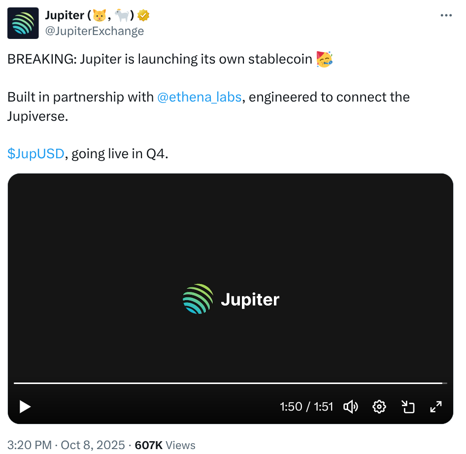 Jupiter Launches $JupUSD Sending Solana Sky-High as $SNORT Soars