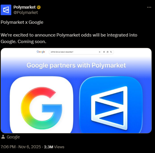 Google Plans to List Polymarket in Search Results as Best Wallet Raises $16.8M in Presale