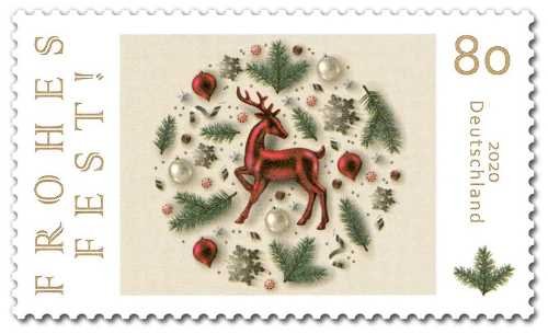 Delightful Deutsche Post Christmas stamp