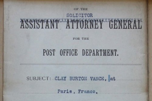 Looking at an early mail postal scam