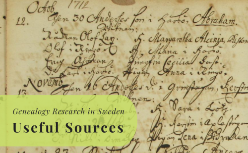 Genealogy Research in Sweden – Useful Sources