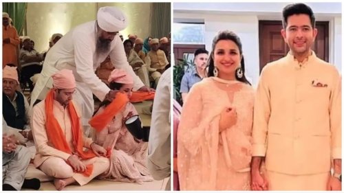 First Pics of Parineeti Chopra and Raghav Chadha’s from ardas ceremony out