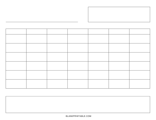 Blank Monthly Calendar Printable Free - One Month Planner Template