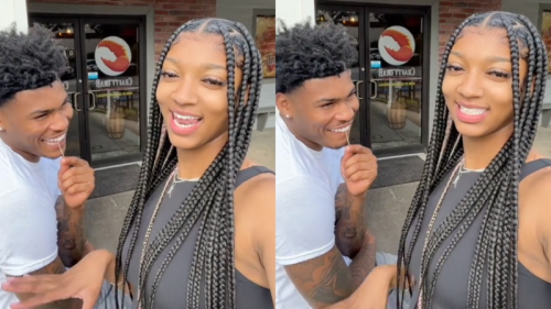 College Basketballs Blossoming Romance Lsu Star Angel Reese Shares