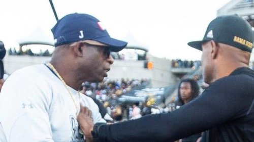 Deion Sanders Has An Epic Response To Alabama State Head Coach Eddie  Robinson Jr. Curving His Post-Game Hug | Flipboard