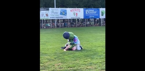 Don’t Run Onto the Field in Portland or a Pickle Mascot Might Wreck You