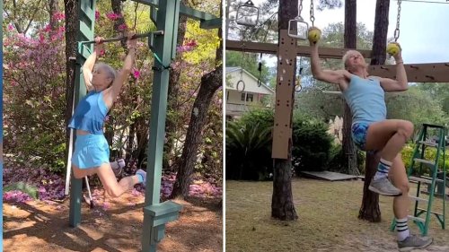 Fit wie ein Turnschuh: Grosi (73) schafft mehr Klimmzüge als du