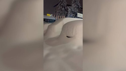 Leservideo zeigt: Davos liegt unter einem halben Meter Neuschnee