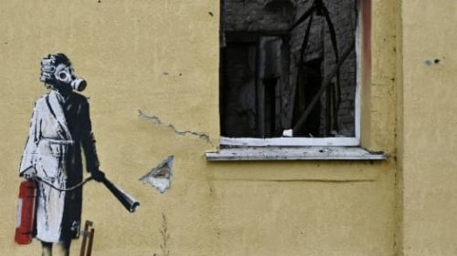 Interpellés par la police: Des malotrus tentent de voler une oeuvre de Banksy à Kiev