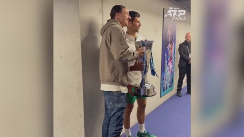 Bei den ATP Finals in Turin: Tennis-Champ trifft auf Fussball-Gott