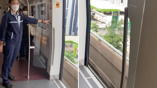 Gefährliche Panne in neun Metern Höhe: Neue Einschienenbahn in Bangkok fährt mit offener Tür