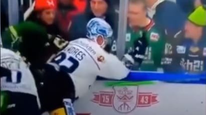 Eishockeyszene geht viral: Wer zeigt hier wem den Stinkefinger?