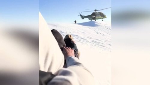 Mission in fast 2800 Meter Höhe: Helikopter muss gestrandete Wanderer vom Berg retten
