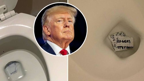 Hat Trump hier etwa Geheim-Dokumente das WC runtergespült?