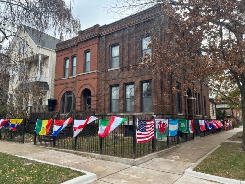 Man’s World Cup Flag Display Helps Lincoln Square Neighbors Keep Track Of Who Is Left In Tournament