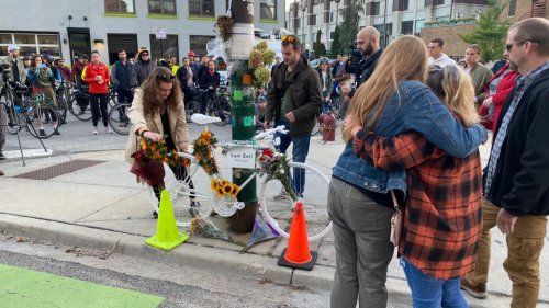 Ghost Bike Installed In River West For Sam Bell, Bicyclist Killed On Milwaukee Avenue
