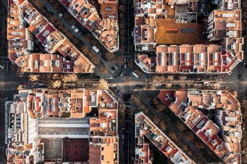 Barcelona geométrica: las fotografías a vista de drone que recogen la belleza de la ciudad condal