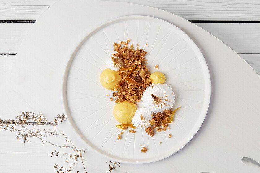 Tarta de limón en postre de plato: un postre súper elegante, pero fácil, para sorprender en Navidad