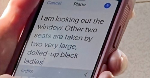 old-racist-karen-caught-typing-complaints-about-black-women-on-westjet