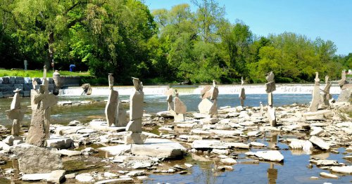 People complain as mysterious rock balancing sculptures appear in Toronto river