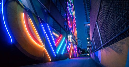 This colourful neon-lit alley is Toronto's favourite hidden futuristic selfie spot