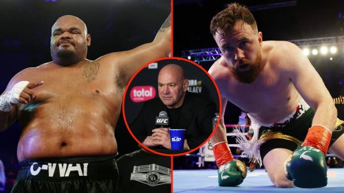 Dana White-backed heavyweight loses American debut to 400+lb rival after freak injury
