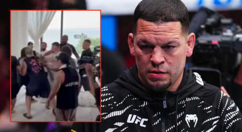 New footage shows moment ‘Russian gangster’ put hands on Nate Diaz as brawl erupts during reality TV filming