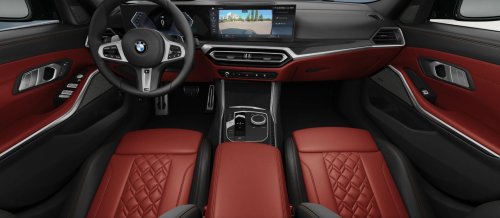 2023 BMW M340i Video Highlights Fiona Red Interior With Carbon Fiber    Medium 