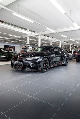 BMW M4 CSL Arrives At Dealer Looking Stealthy In Sapphire Black