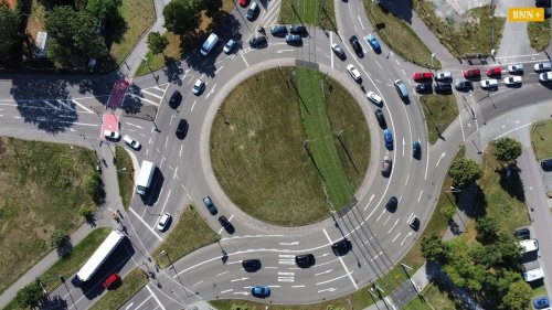 Fahrt durch den Karlsruher Oststadtkreisel nicht mehr möglich