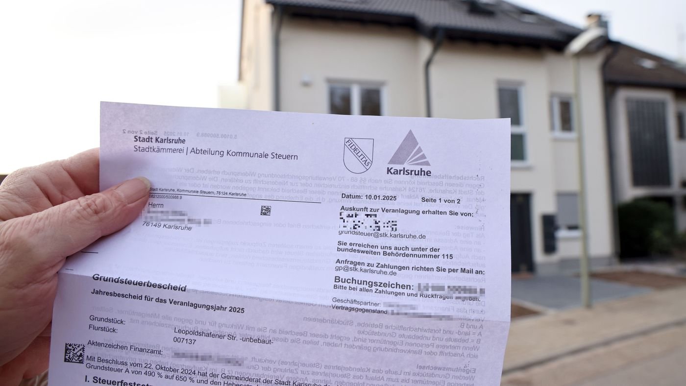 Ein Grundstück, ein Haus und Ärger über das Finanzamt in Durlach