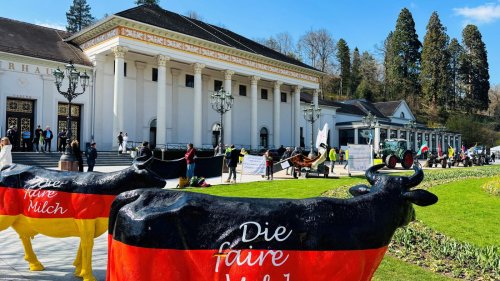 Landwirte protestieren vor Konferenz der Agrarminister in Baden-Baden
