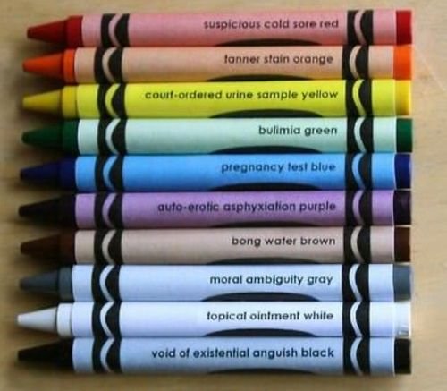 Gritty crayon colors