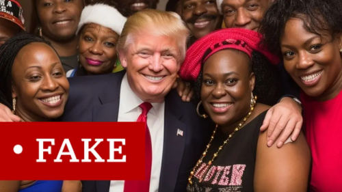 Trump supporters usung AI to fake photos of him with Black folks