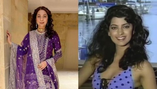 Juhi Chawla Stuns The Internet In An Old Video Of Miss Universe 1984 Featuring Her In Blue Swimsuit