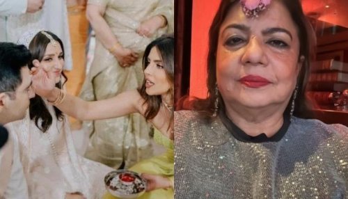 Priyanka Chopra's Mom, Madhu Dons A Shimmery Prada Outfit At Parineeti-Raghav's 90s-Themed 'Sangeet'